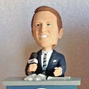 2012 Vince Scully bobblehead at his desk